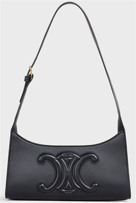 celine cuir triomphe shoulder bag|Celine triomphe bag sizes.